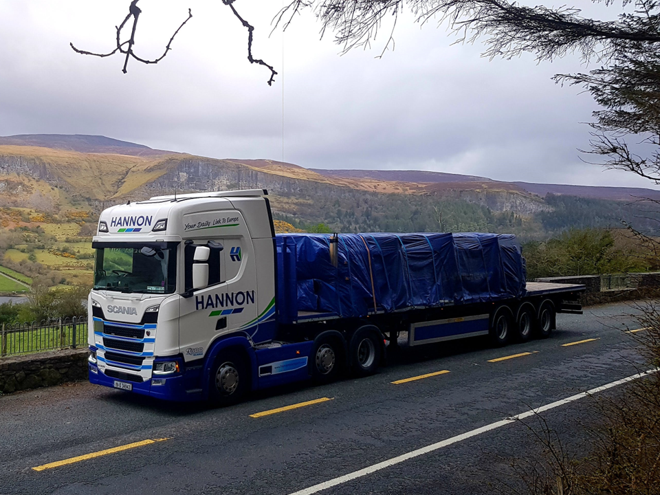 Lorry on mountain road